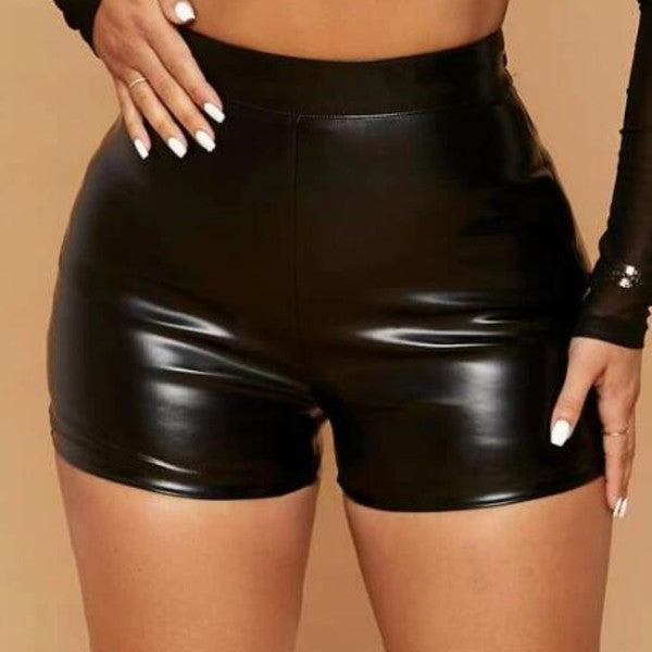 Leather shorts
