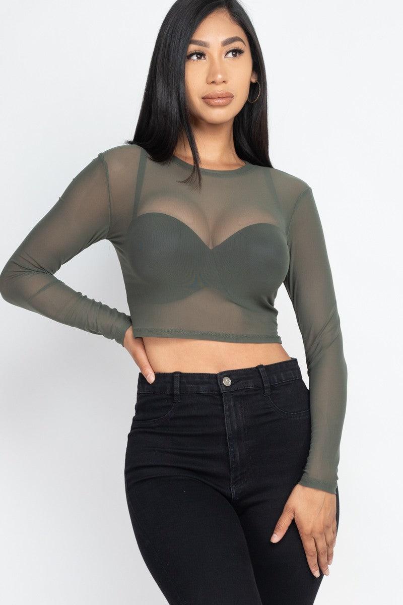 Mesh Crop Top - Fruity's Boutique