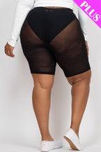 Plus Mesh Bikers - Fruity's Boutique