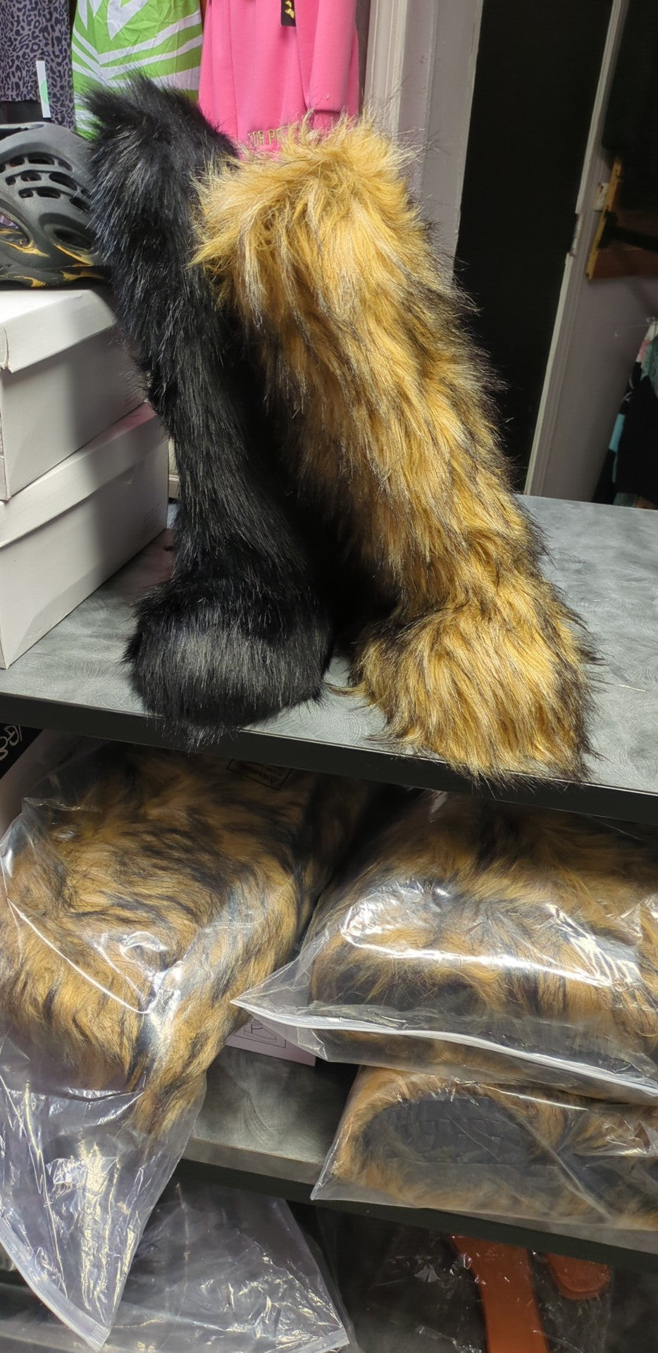 Fur boots