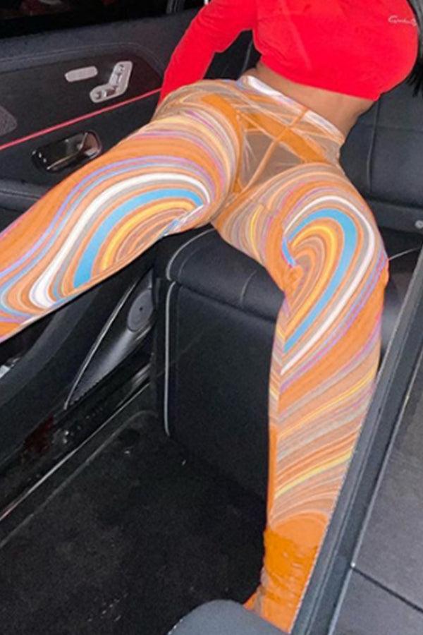 Swirl Sheer Leggings - Fruity's Boutique